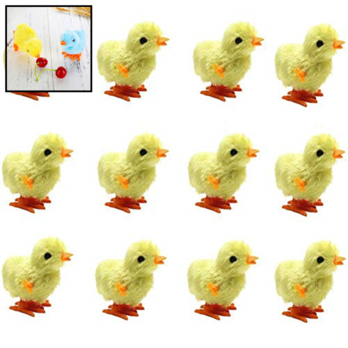 Wind Up Toy Easter Jumping Chicken Plush Chicks Toys Novelty For Party Favors YE
