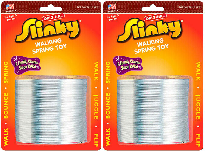 The Original Slinky by Poof, Metal Slinky Blister Pack - 2 Pack Value Deal