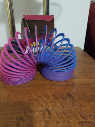 Original Plastic Slinky W/ Box No.110 Classic Toy Purple & Blue