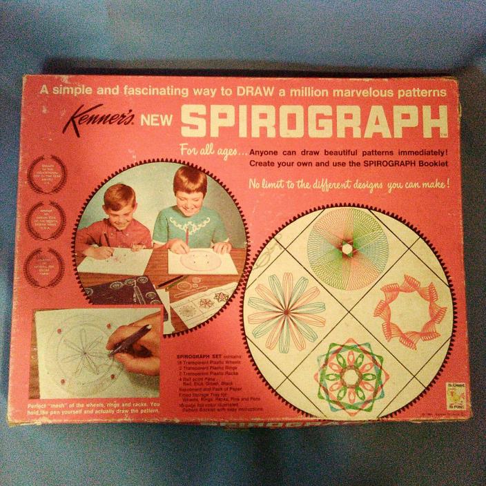 VINTAGE 1967 Kenner's NEW SPIROGRAPH EDUCATIONAL Art COMPLETE Play Set - No Pens