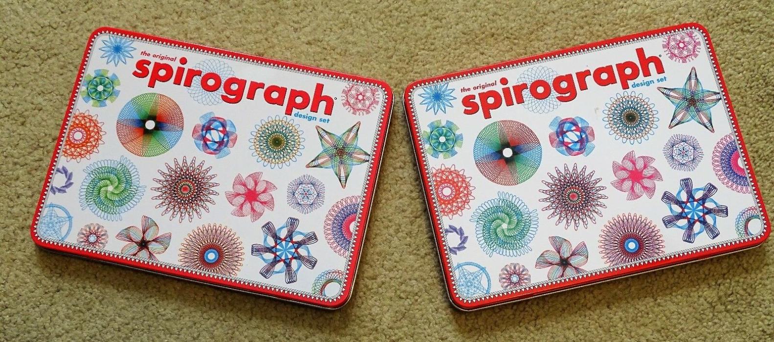 LOT OF 2 Spirograph Design Tin Sets PRE-OWNED !!