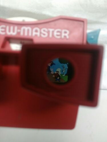 Viewmaster Viewer GAF Two Tone Red White Model G 1960s 70s Lenses Intact Vtg