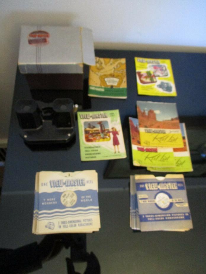 41 Vintage View-Master Sawyer Reels National Park State Cities 19 Hand Written!