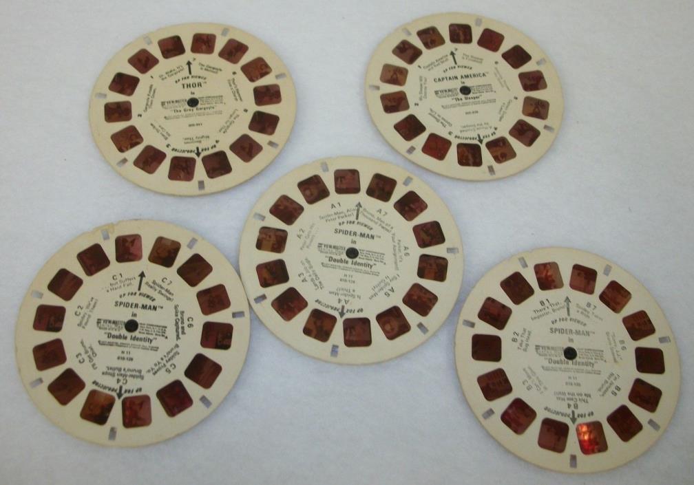 Vintage 1970s Marvel Comics Superhero GAF Talking View-Master Reels