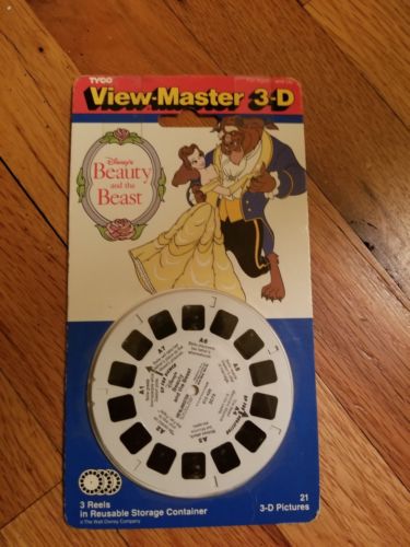 vintage Disney's BEAUTY AND THE BEAST VIEW-MASTER REELS new/sealed on card