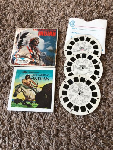vintage THE AMERICAN INDIAN VIEW-MASTER REELS packet with booklet