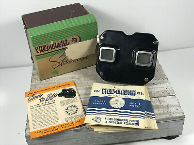 Antique Viewmaster in Box w/ Instructions & California Slides