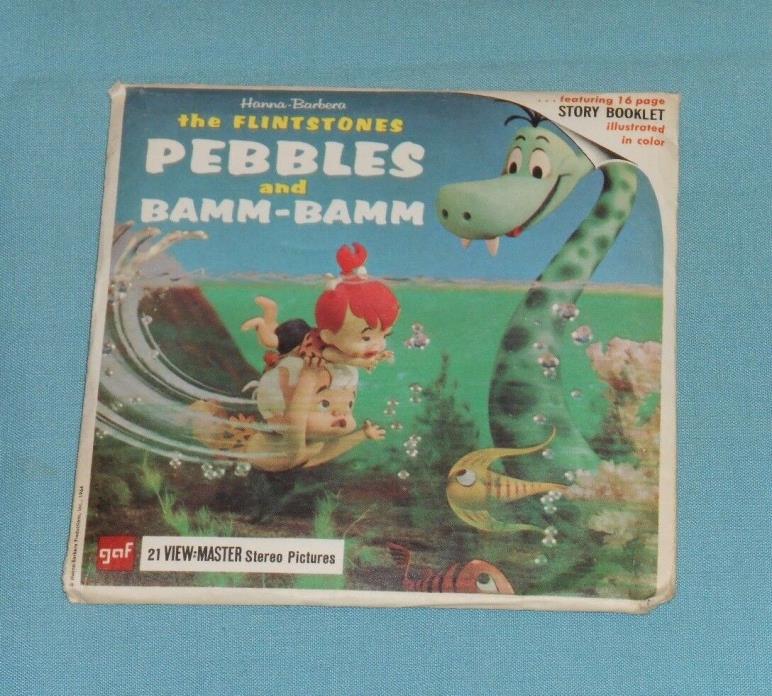 vintage The Flintstones PEBBLES AND BAMM-BAMM VIEW-MASTER REELS packet w booklet