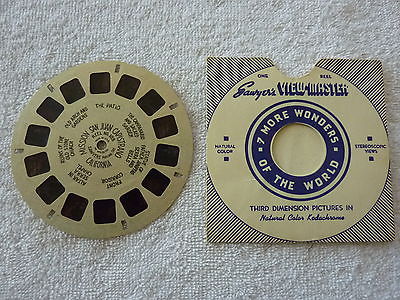 VIEWMASTER  EXTREMELY RARE SPECKLED REEL 189 SAN JUAN CAPISTRANO HAND WRITTEN