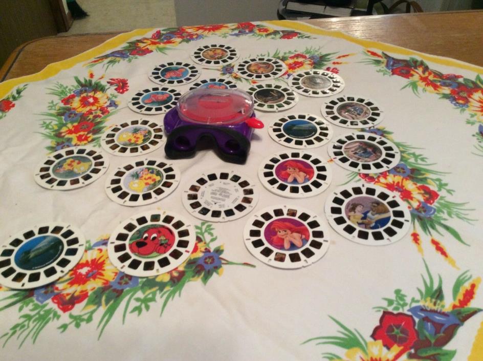 View-Master Red & Purple 20 Reels Fisher Price Mattel 2002 Date