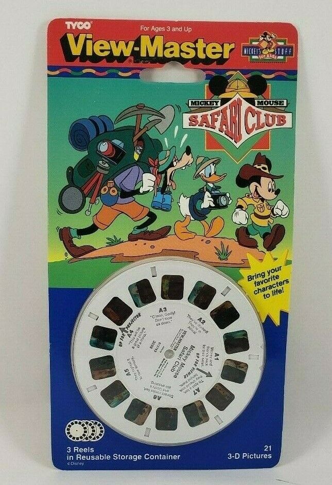 MICKEY MOUSE SAFARI CLUB  VIEW MASTER Viewmaster 3 Reels Sealed Package