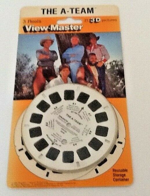 Vintage  View-Master The A-team Mr T Set of 3 Reels 3d 1983 HTF STILL ON PACKAGE