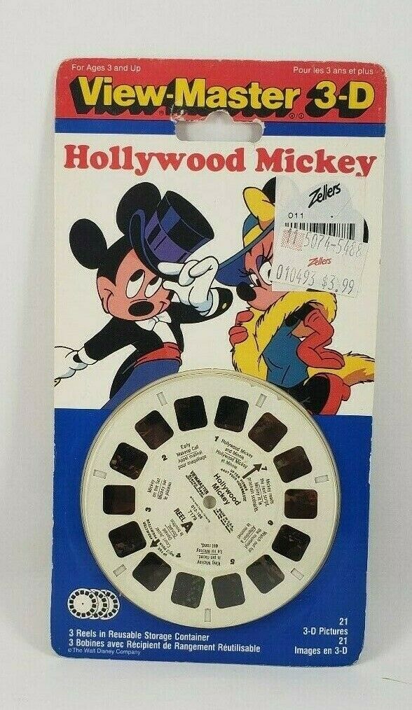 HOLLYWOOD MICKEY  VIEW MASTER Viewmaster 3 Reels Sealed Package