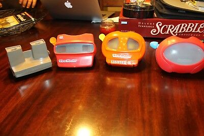 Viewmaster Huge Lot 5 viewers 15 Sets Disney Muppets Sesame Street scooby 3D