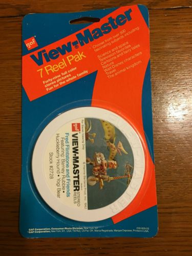 Gaf View-Master 7 Reel Pack. Fred Flintstone And Friends. New Sealed, 1962, Rare