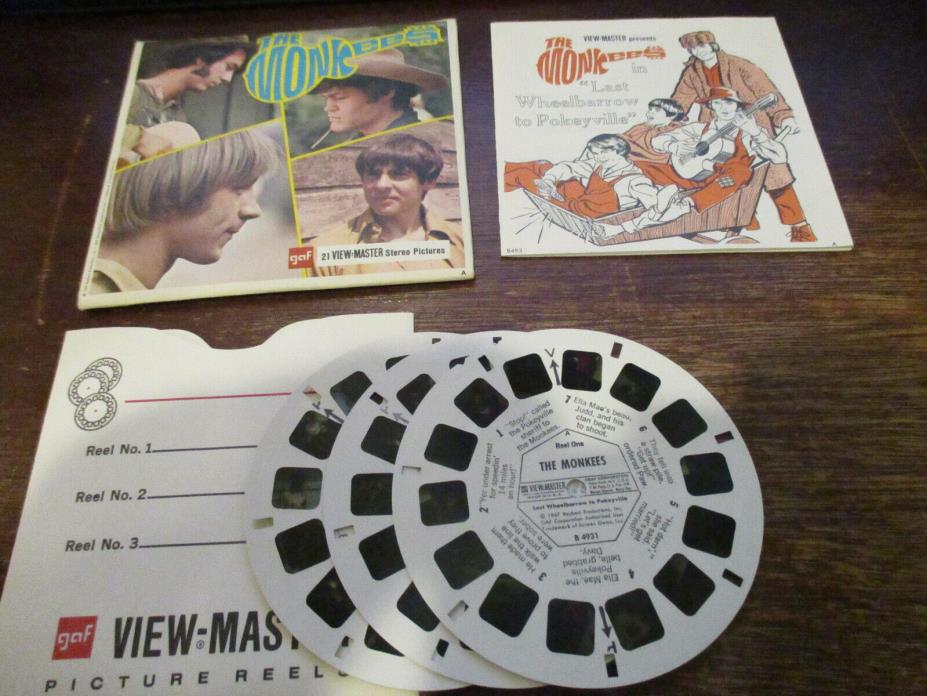VIEW MASTER   THE MONKEES  3 PACK HIGH GRADE