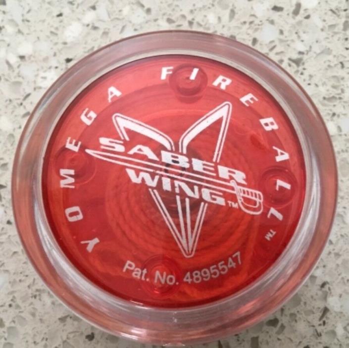 VINTAGE ~ YOMEGA FIREBALL SABER WING Yo-Yo ~ Red/Clear