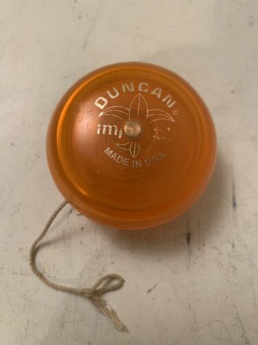 VINTAGE YOYO TOY usa made yo collectible yo Duncan Imperial Orange gold world #1