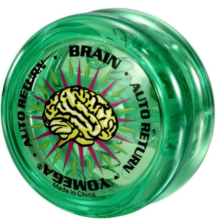 YOMEGA BRAIN YO-YO Col. GREEN Rookie New in Orig. Pack.Extra Strings
