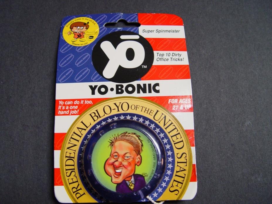 CLINTON MONICA PRESIDENTIAL BLO-YO YO-YO NEW ON SEALED CARD 1998 YO-BONIC