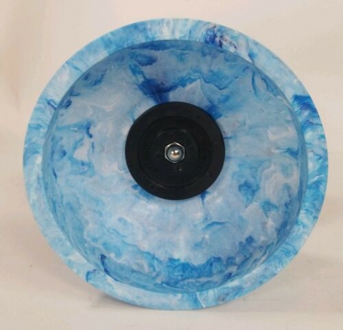 Blue Marbled Fixed Diabolo with wooden sticks - NEW Unbranded - Made in the USA