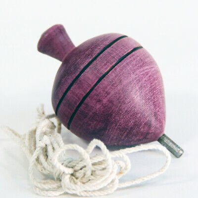 Handmade Solid Purpleheart Wood Spin Top