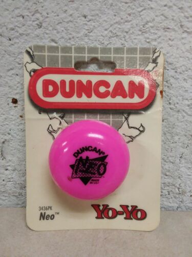 Vintage Duncan Yo-Yo NEO PINK Neon New in Sealed Package #3436PK