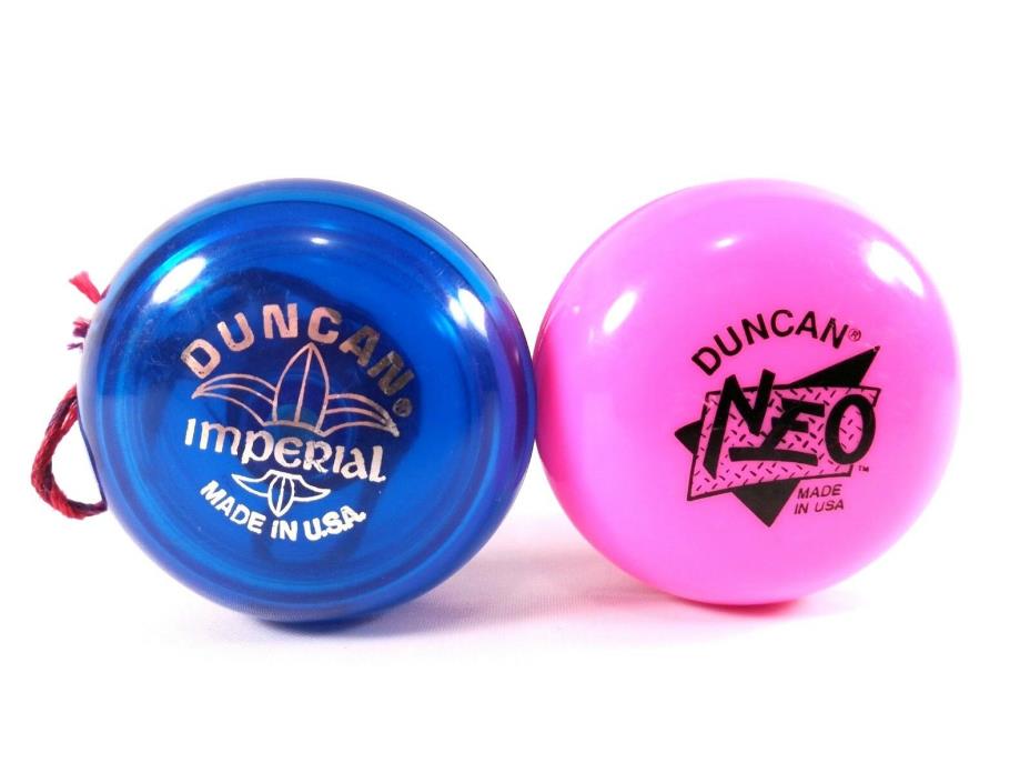 Duncan Yoyo's Blue imperial, Pink Duncan Neo no string pair of two