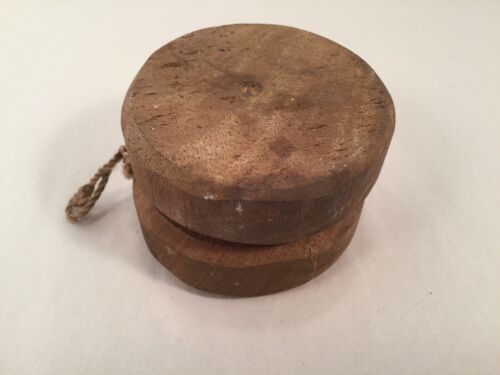 Vintage Hand Carved Wooden Yoyo