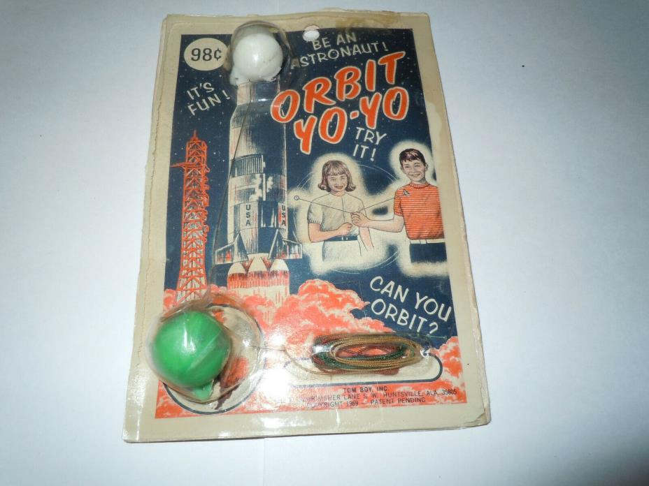 Tom Boy Inc. Orbit Yo-Yo original on card unopened NOS Huntsville AL