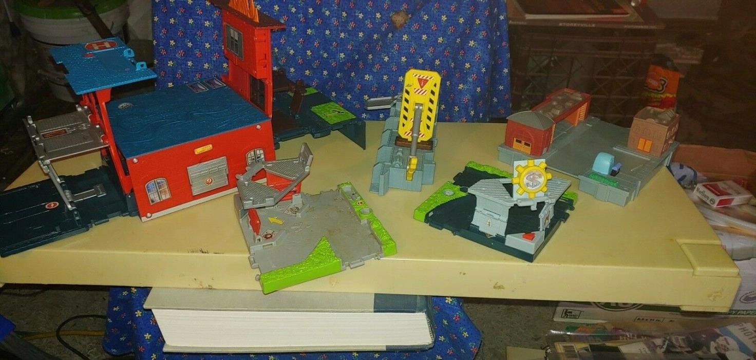MATCHBOX  FIRE STATION and other add on track building structures COLLECTIBLES