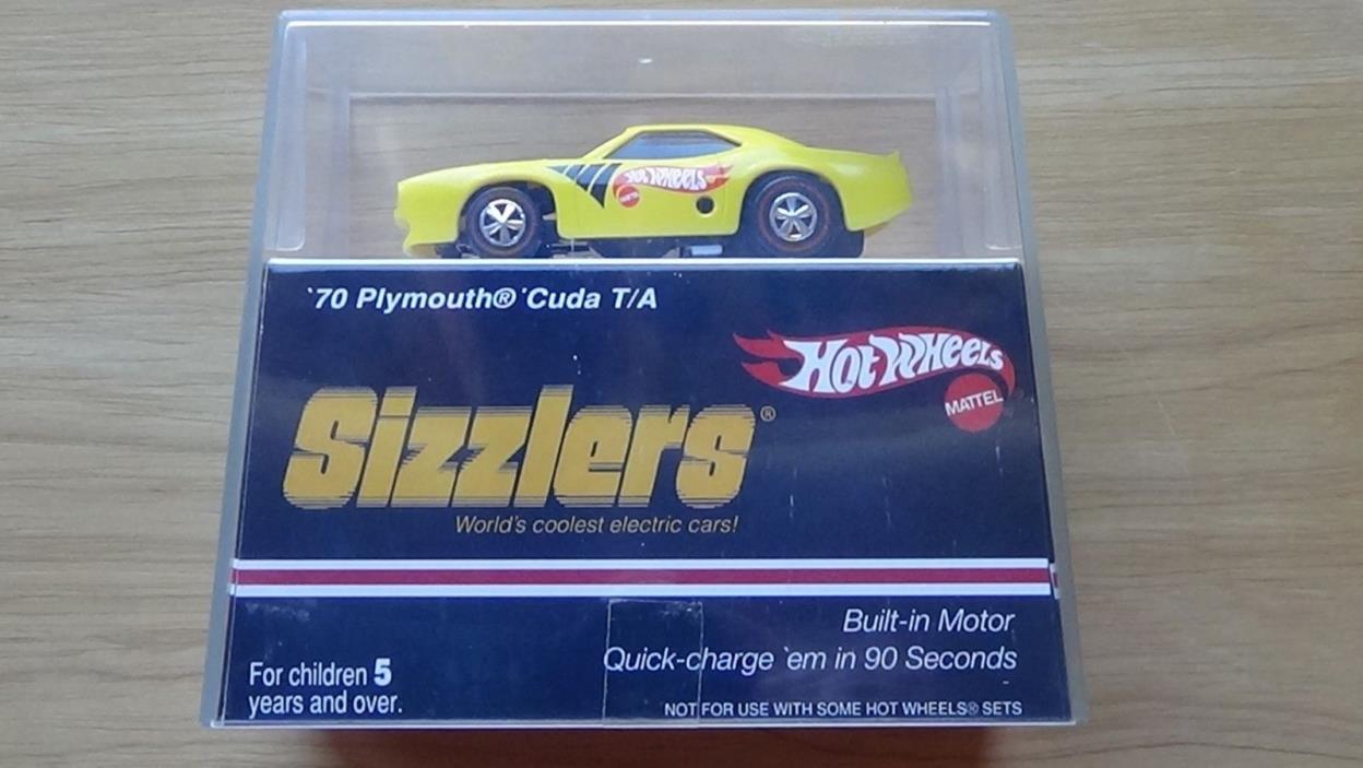 Hot Wheels Sizzlers '70 Plymouth Cuda T/A Yellow NEW In Plastic Display Box