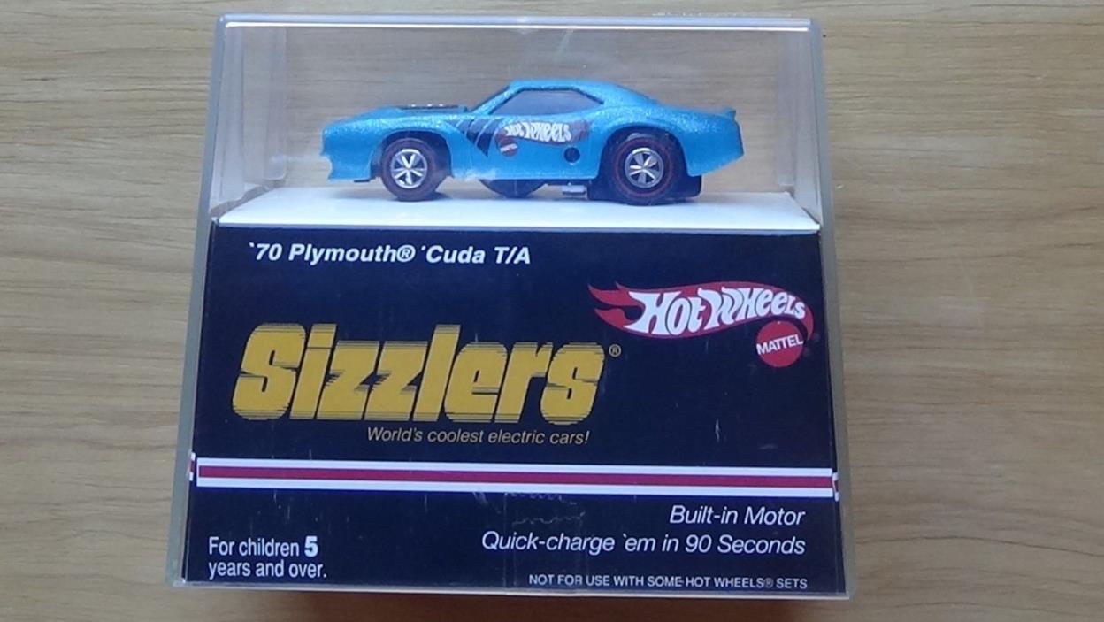 Hot Wheels Sizzlers '70 Plymouth Cuda T/A Blue NEW In Plastic Display Box