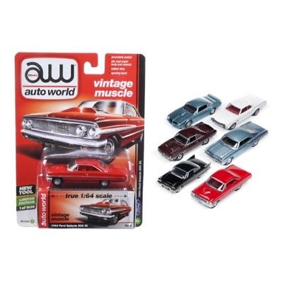 Autoworld Muscle Cars Release 5C Premium Licensed Set Of 6 Cars 1/64 Diecast