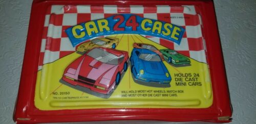 Vintage Tara Toy 24 Car Case Holds 24 Die Cast Cars