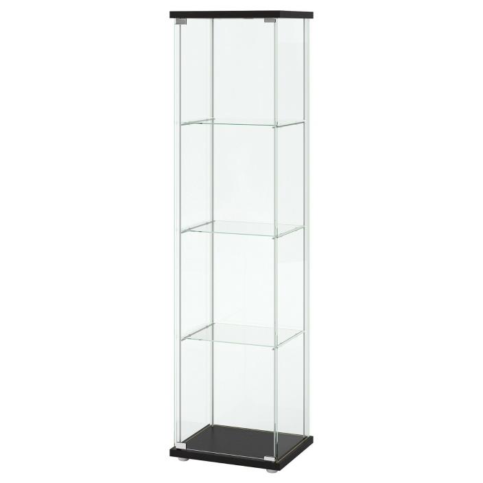 Ikea DETOLF Glass-Door Cabinet Black-Brown New 101.192.06