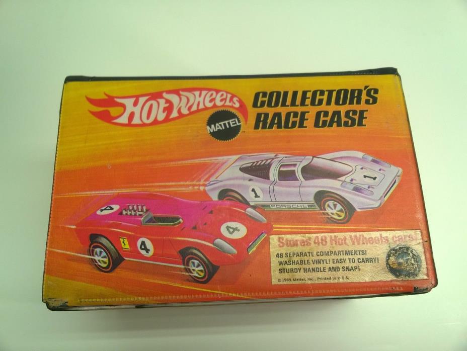 Vintage Mattel Hot Wheels Original 1969 48 Car Collectors Race Case Stock # 4977