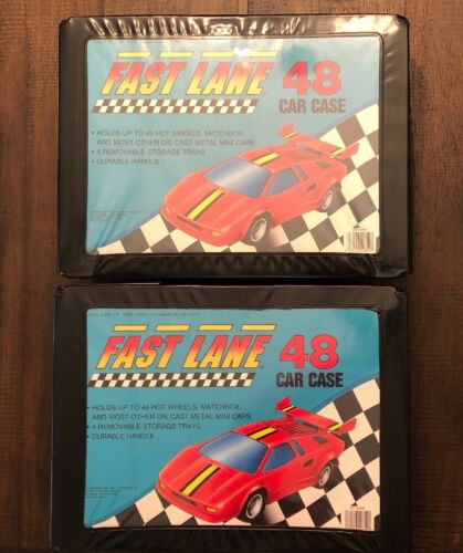 Fast Lane 48 Car Case, 4 Trays, Lot of 2 Cases, For 1:64 Hot Wheels