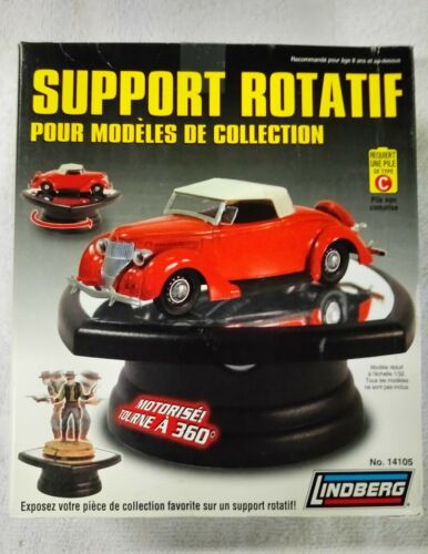 LINDBERG ROTATING DISPLAY STAND WITH MIRROR BASE FOR 1/32 SCALE CARS 14105