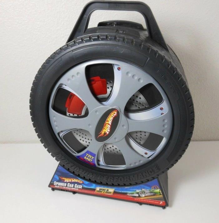 Hot Wheels Spinner Car Case Spinning Tire Case 2-Sided Holds 72 Cars Toys