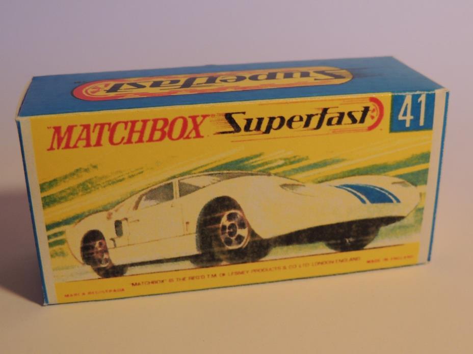 Matchbox Superfast 41 Ford G.T. empty Repro G style Box