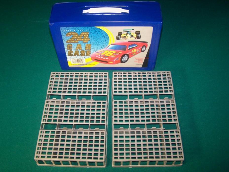 Vintage (24) Die Cast Car Case - Tara Toys Corp. No. 20150 Blue Case USA