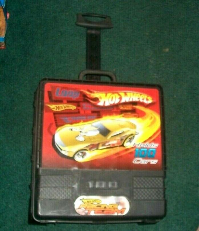 Hot Wheels ,Rolling Storage Case,Telescoping Handle-Holds 100 Cars