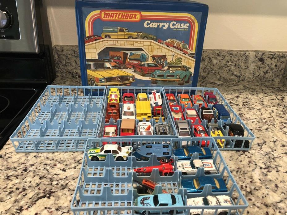 Vintage 1978 Matchbox Lesney Die-Cast 48 Car Carry Case
