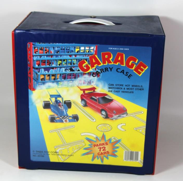 Tara Toy Garage Carry Case Parks 72 Cars - hold hot wheel, matchbox cars