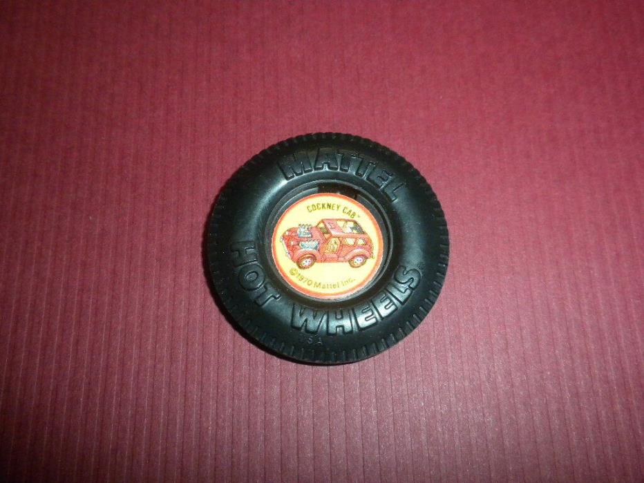 COCKNEY CAB plastic pin MATTEL HOT WHEELS 1970 badge/pinback/button HIGH GRADE