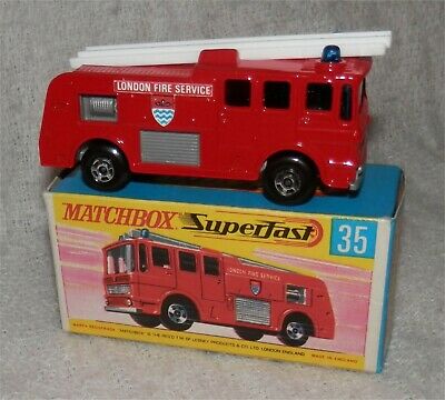 1960s.Matchbox.Lesney.Superfast 35.Merryweather Fire Engine Mint in box.ORIGINAL