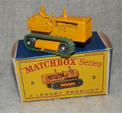 SILVER WHEELS.1960s.Matchbox.Lesney.8.c.Caterpillar tractor.Mint in box.ORIGINAL