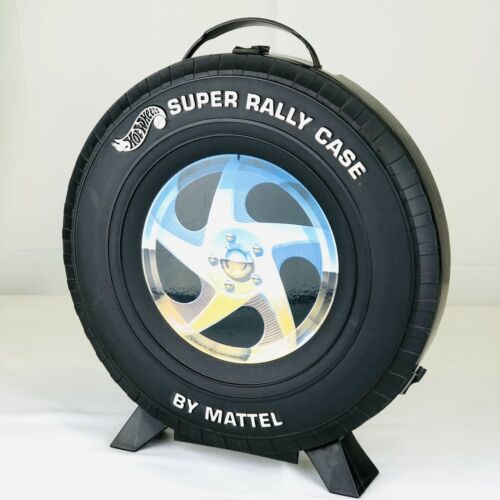 Vintage 1993 Hot Wheels Super Rally Case by Mattel Black Plastic Tire