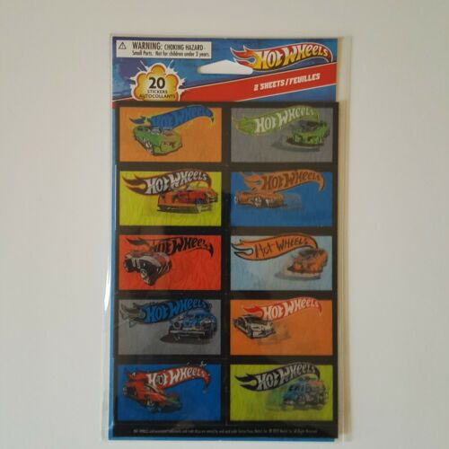 New Hot Wheels Cars Racing Hologram Stickers Colors Factory Sealed 20 Stickers